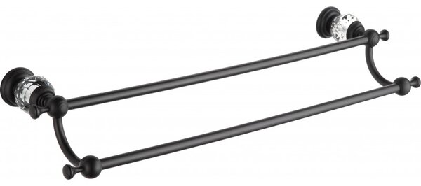 Mexen Accesorii Mexen, suport prosoape ESTELA 2 randuri, negru, 7011525-70