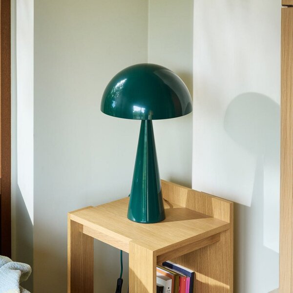 Lampă de masă Hübsch, Mush, Verde, Camera de zi, Metal, Modern