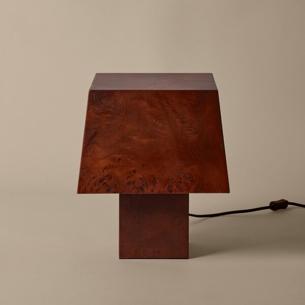 Lampă de masă ferm LIVING, Burl, Lemn, Camera de zi, Lemn, Modern