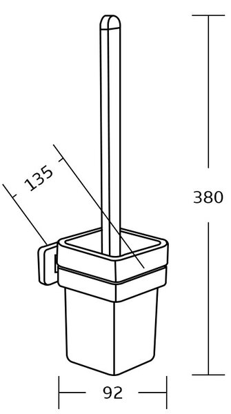 Mexen Accesorii Mexen, suport perie WC ASIS, auriu, 7017650-50