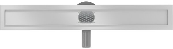 Sifon de duș Mexen plat din oțel inoxidabil 50 cm cu sifon rotativ la 360° - corp de scurgere fără capac, oțel inoxidabil, 1040050