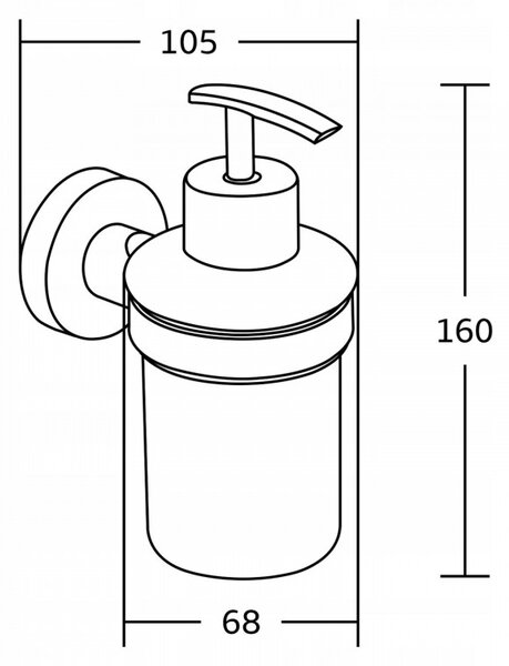 Mexen Tiber dozator săpun, negru - 7050540-70