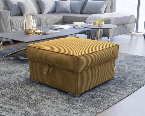 Taburet mustariu SMART COSARO cu spatiu de depozitare 65x65 cm