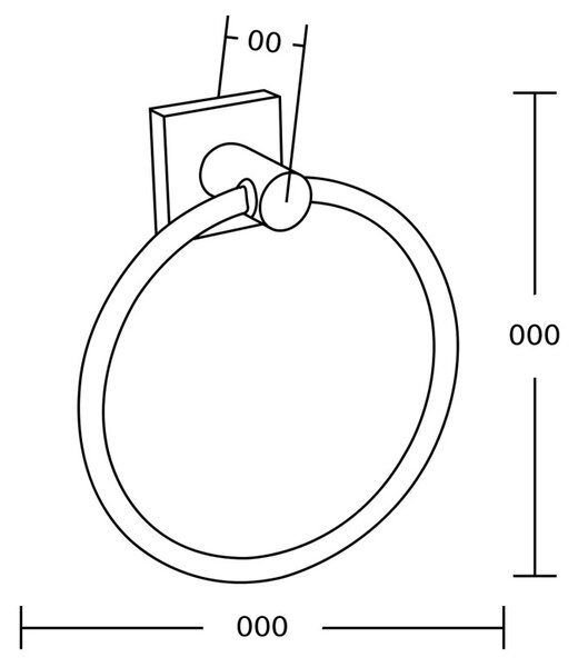 Mexen Accesorii Mexen, suport prosop RUFO Ring, crom, 7050932-00