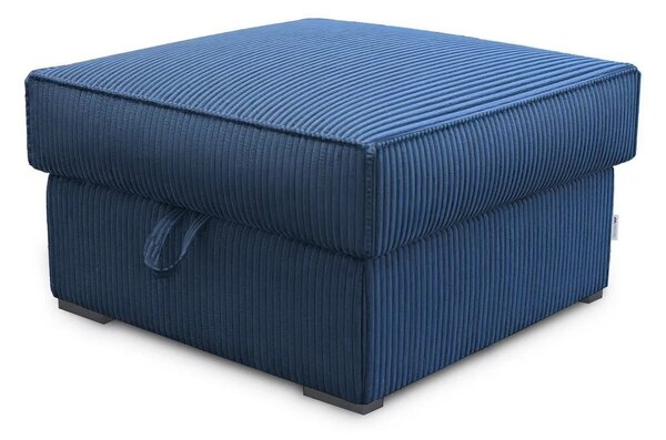 Taburet albastru inchis SMART COSARO cu spatiu de depozitare 65x65 cm