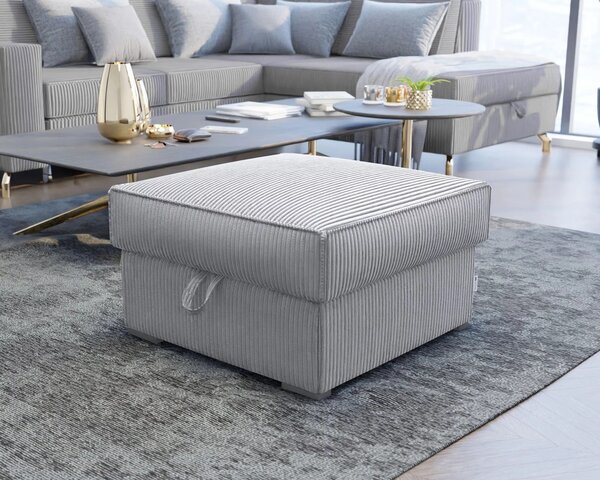Taburet SMART COSARO XL cu spatiu de depozitare 71x71 cm, gri deschis