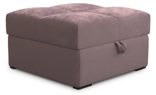 Taburet roz ZENOVA cu spatiu de depozitare 65x65 cm