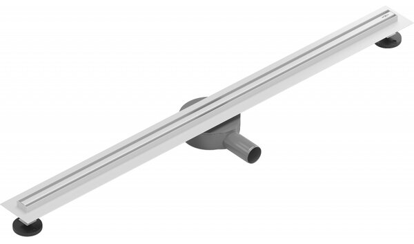 Sifon de duș Mexen plat din oțel inoxidabil cu sifon rotativ 360° 90 cm, model SLIM, alb, 1241090