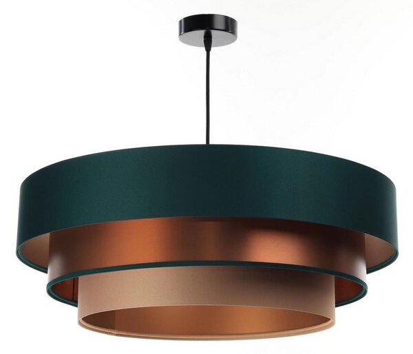 Lustr TRINITI 1xE27/60W/230V verde/cupru pe cablu