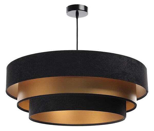 Lustr TRINITI pe cablu 1xE27/60W/230V negru/auriu