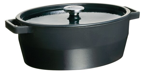 Caserolă din fontă Pyrex cu capac 6 l, 33 x 25 cm,gri, 6 l