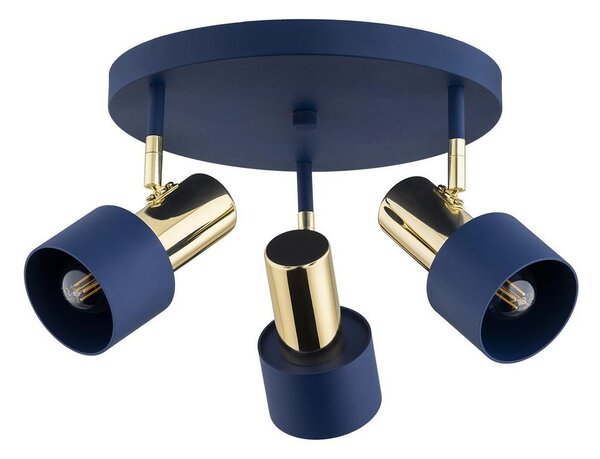 Spot DORIA 3xE27/15W/230V albastru/alamă Argon 6195