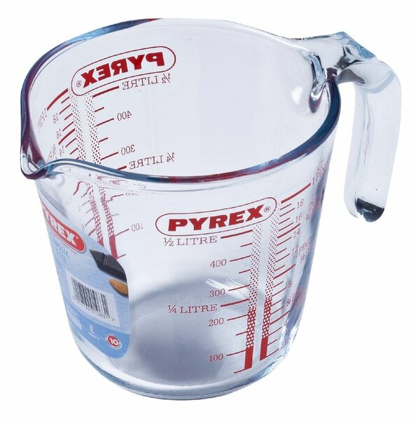 Pahar de măsurare din sticlă Pyrex 0,5 l, 12 x 12cm, 500 ml