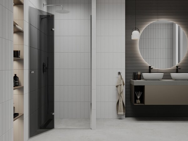 Mexen Roma, usa de dus pentru deschidere 70 x 190 cm, sticla gri 6 mm, profil cromat, 854-070-000-01-40