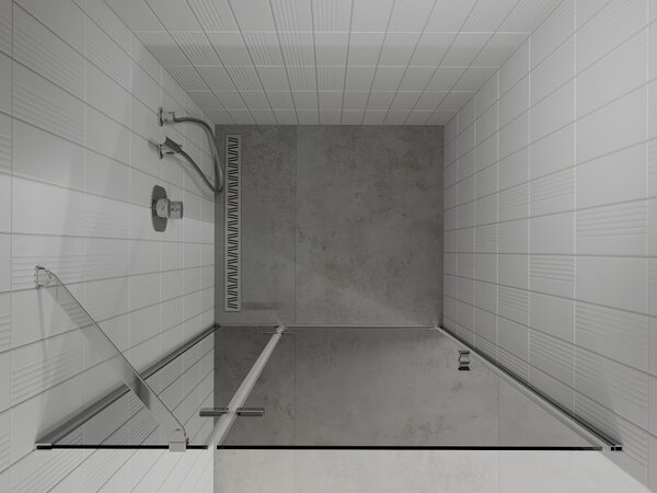 Mexen Roma, usa de dus pentru deschidere 70 x 190 cm, sticla gri 6 mm, profil cromat, 854-070-000-01-40