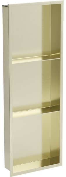 Mexen X-Wall-R, raft încastrat de perete cu guler 90 x 30 cm, auriu, 1950903010S