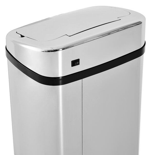 HOMCOM cos de gunoi cu senzor inox elegant 50L cu infrarosu | Aosom Romania