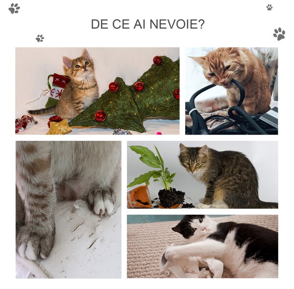 Stalp de Zgariat pentru Pisici pe mai multe niveluri, Cusca si Franghii Sisal Gri Deschis PawHut | Aosom Romania