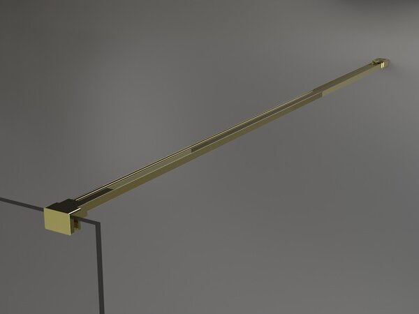 Paravan de dus Mexen Kioto 80x200 cm 8 mm, auriu, model alb, 800-080-101-50-97