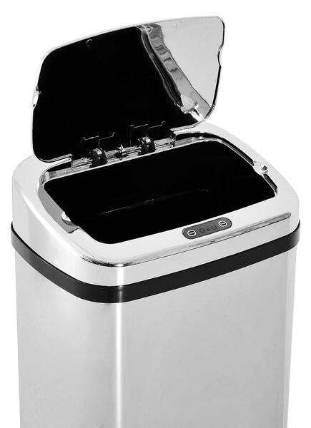 HOMCOM cos de gunoi cu senzor inox elegant 50L cu infrarosu | Aosom Romania