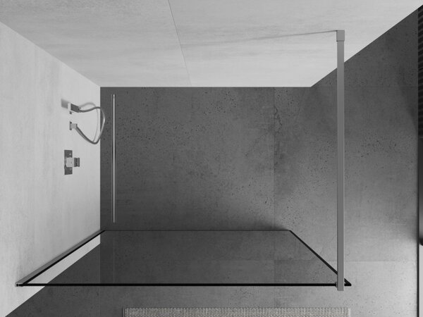 Paravan de dus Mexen Kioto 70x200 cm 8 mm, profil cromat, rama sticla neagra, 800-070-101-01-70