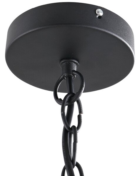 HOMCOM Lustră Suspendată Design Împletit, Candelabru Oțel cu 5 Brațe, Iluminat Elegant Sufragerie 158x45 cm, Negru | Aosom Romania