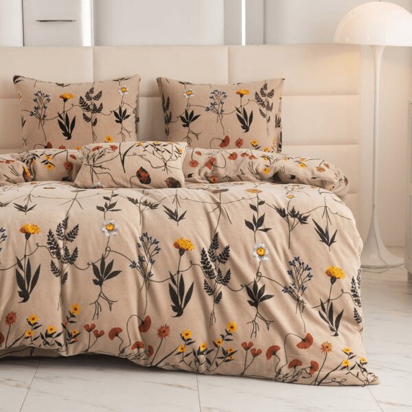 Lenjerie cocolino HERBAR bej Dimensiune lenjerie de pat: 70 x 90 cm | 140 x 220 cm