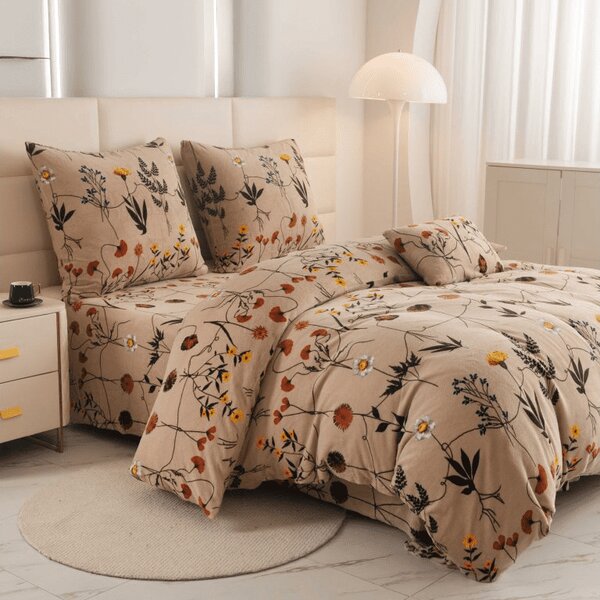 Lenjerie cocolino HERBAR bej Dimensiune lenjerie de pat: 70 x 90 cm | 140 x 220 cm