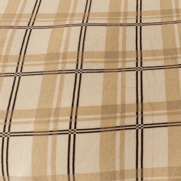 Lenjerie de pat microplush PLAID crem Dimensiunile lenjeriei: 2 buc 70 x 90 cm | 200 x 220 cm