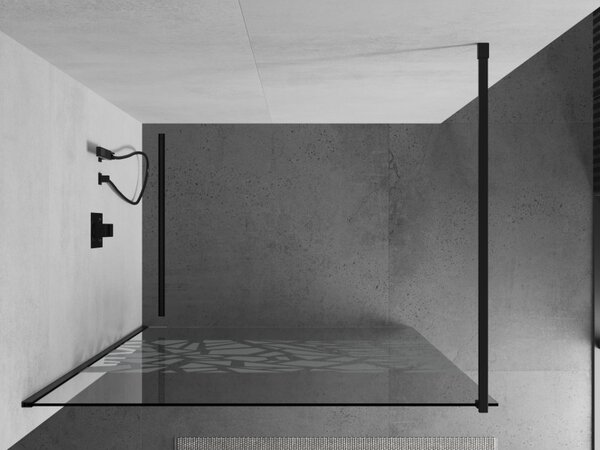 Perdeau de dus Mexen Kioto 110x200 cm 8 mm, model negru, alb, 800-110-101-70-85
