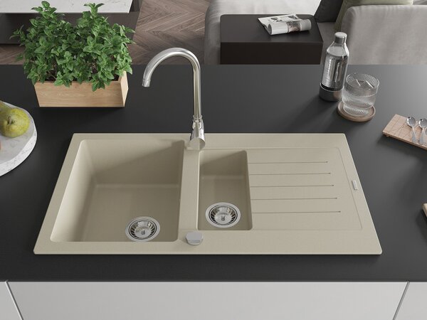 Mexen Matias - chiuveta granit 90.0x50.5cm, 1.5 camere, bej, 6502901505-69