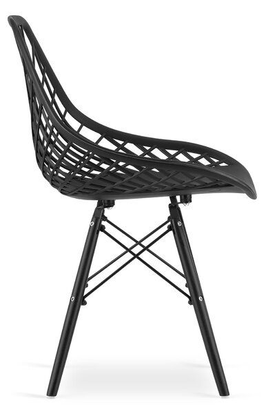 Scaun ROTEN negru cu picioare negre