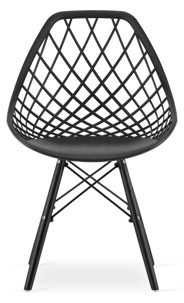 Scaun ROTEN negru cu picioare negre