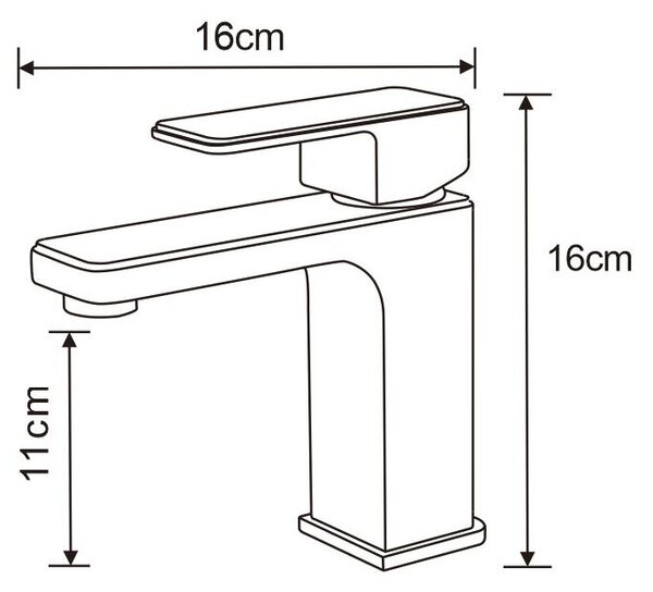 Baterie lavoar Mexen Cetus, auriu, 744300-50