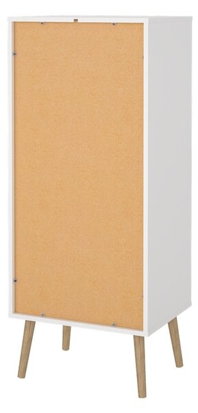 Comodă albă înaltă 50x120 cm Bodo – Tvilum