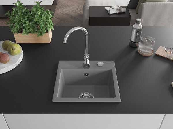 Mexen Milo - chiuveta granit 43,5x41,0cm, 1 camera, gri, 6505441000-71