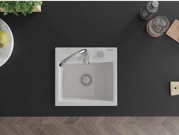 Mexen Milo - chiuveta granit 43,5x41,0cm, 1 camera, alb, 6505441000-20