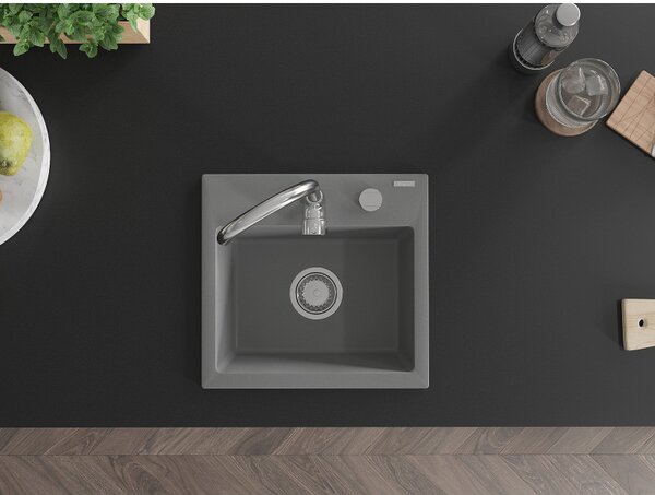Mexen Milo - chiuveta granit 43,5x41,0cm, 1 camera, gri, 6505441000-71
