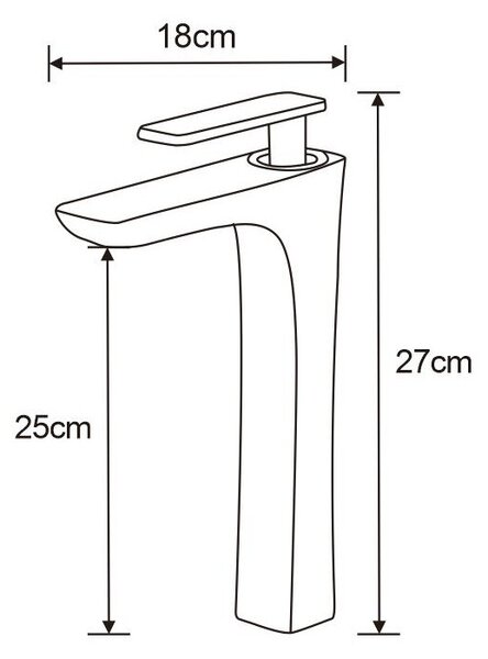 Mexen Indus, baterie pentru chiuvetă înaltă, crom, 744610-00