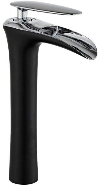 Baterie pentru chiuvetă înaltă Mexen Lyra, negru-crom, 745310-07