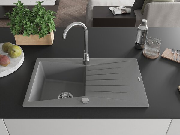 Mexen Cesar - chiuveta granit 77,5x47,0cm, 1 camera, gri, 6514771010-71