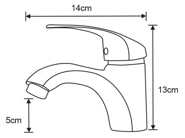Mexen Fabia, baterie chiuveta, crom, 746500-00