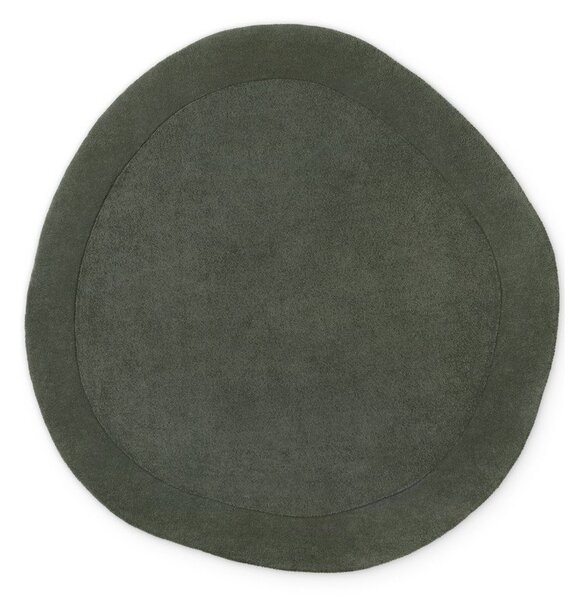 Covor verde închis țesut manual rotund din amestesc de lână ø 160 cm Kari Organic – Villeroy&Boch