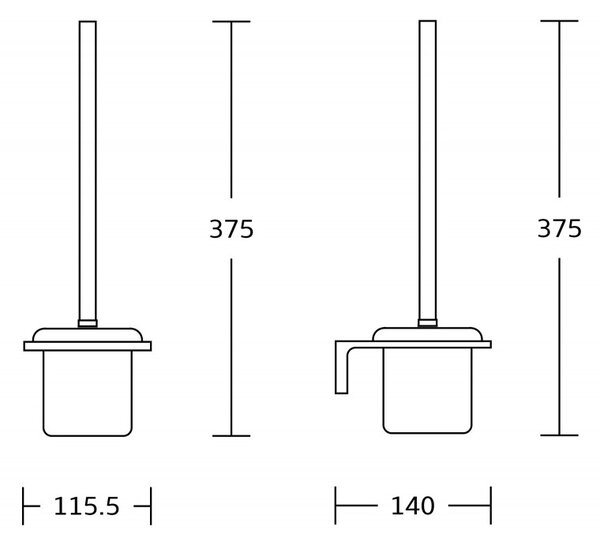 Perie de toaletă Mexen Lea, crom, 7026050-00