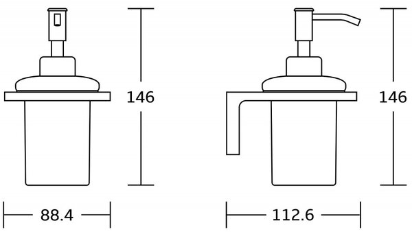 Mexen Lea dozator săpun, crom - 70260388-00