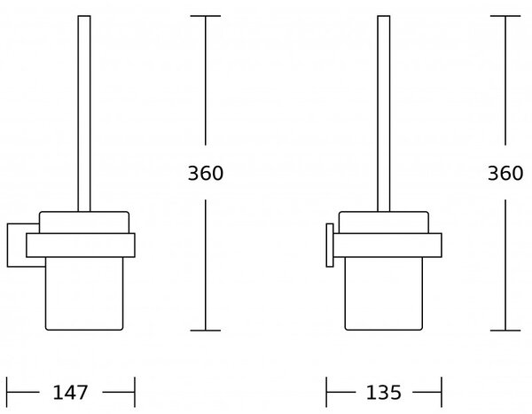 Mexen Accesorii Mexen, perie de toaleta Vox, auriu mat, 707050-55