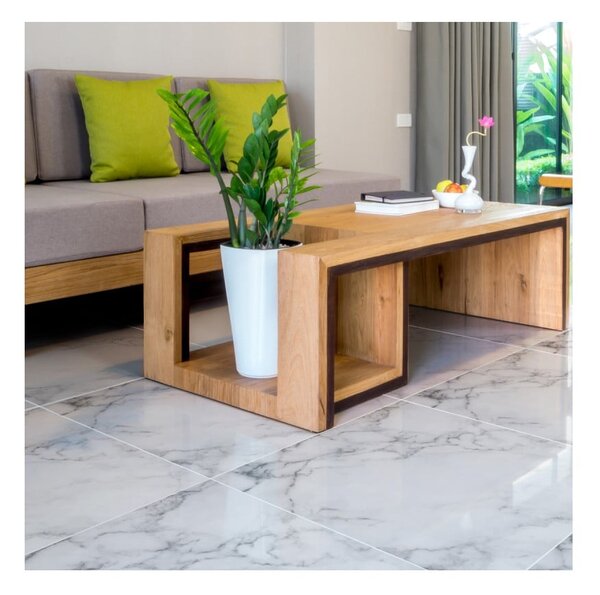 Autocolant de podea Ambiance White Marble, 30 x 30 cm