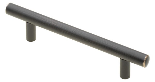 Maner mobila 128 mm, cupru antic, bara plina