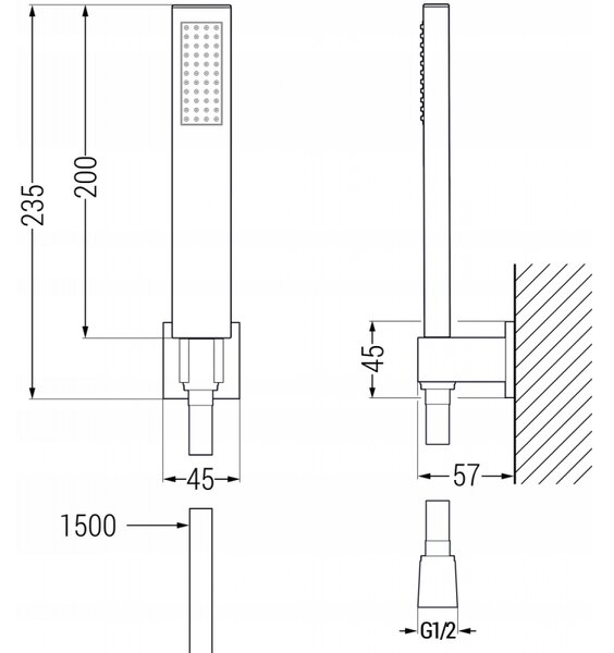 Mexen Zero R02 set de cadă, crom - 71103R02-00