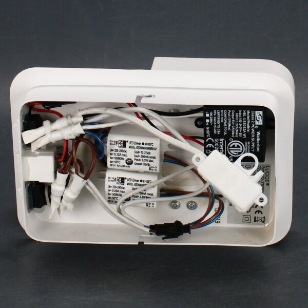Aplică LED Lucide 79200/08/31 BOXER LED/10W/230V + LED/3W USB alb